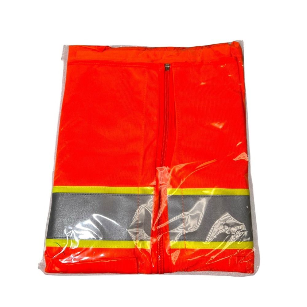 Condor‎ 1YAJ5 High Visibility Safety Vest Class 2 XL Orange Reflective Zip Up